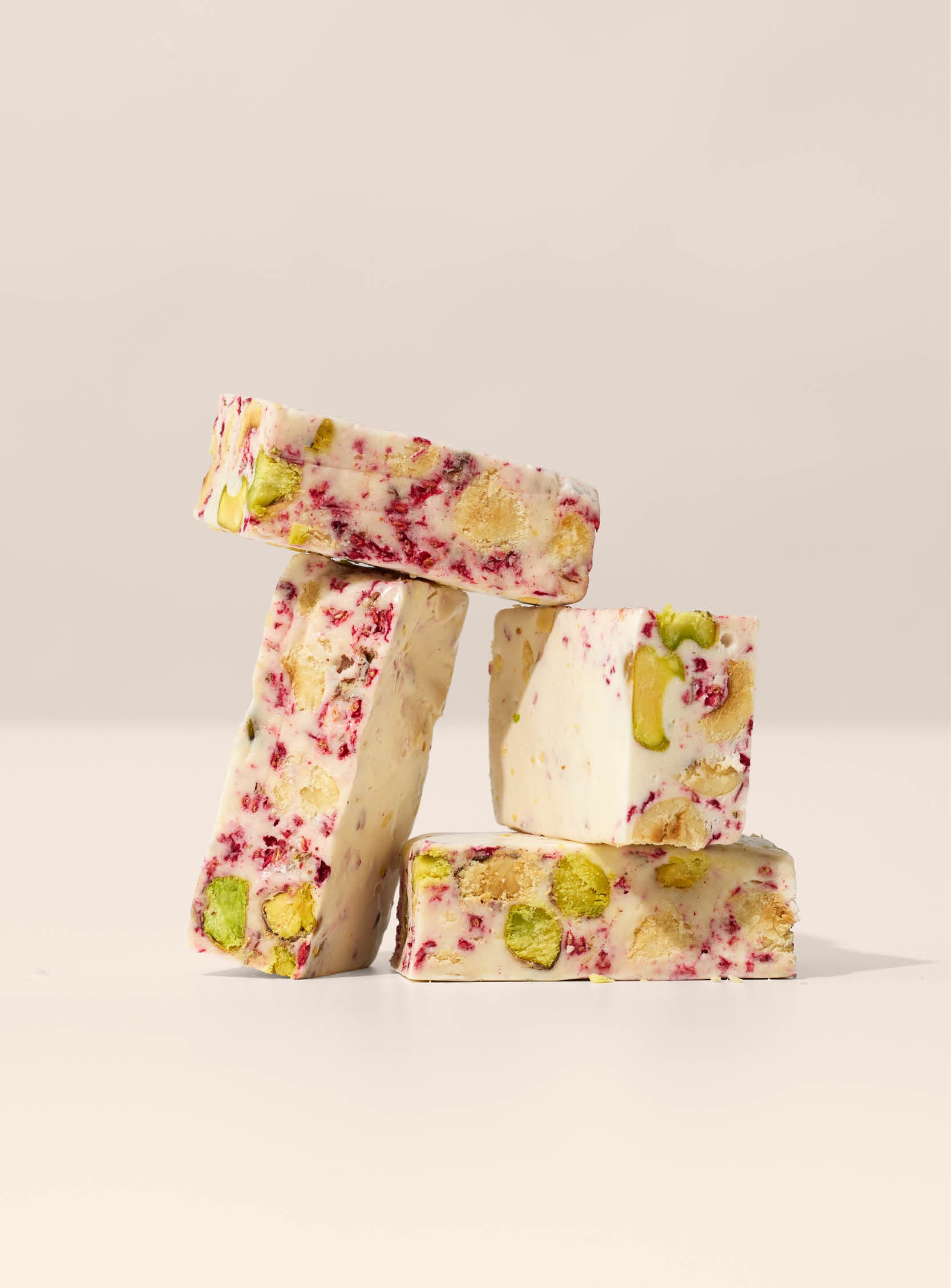 Raspberry, Hazelnut & Pistachio Nougat