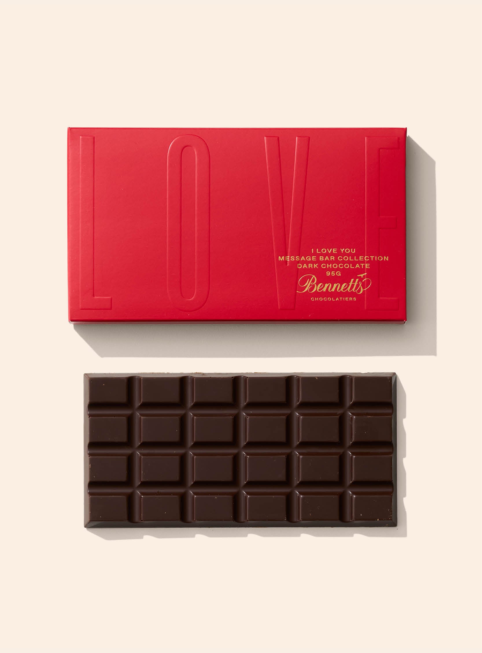 I Love You Message Bar - Dark Chocolate