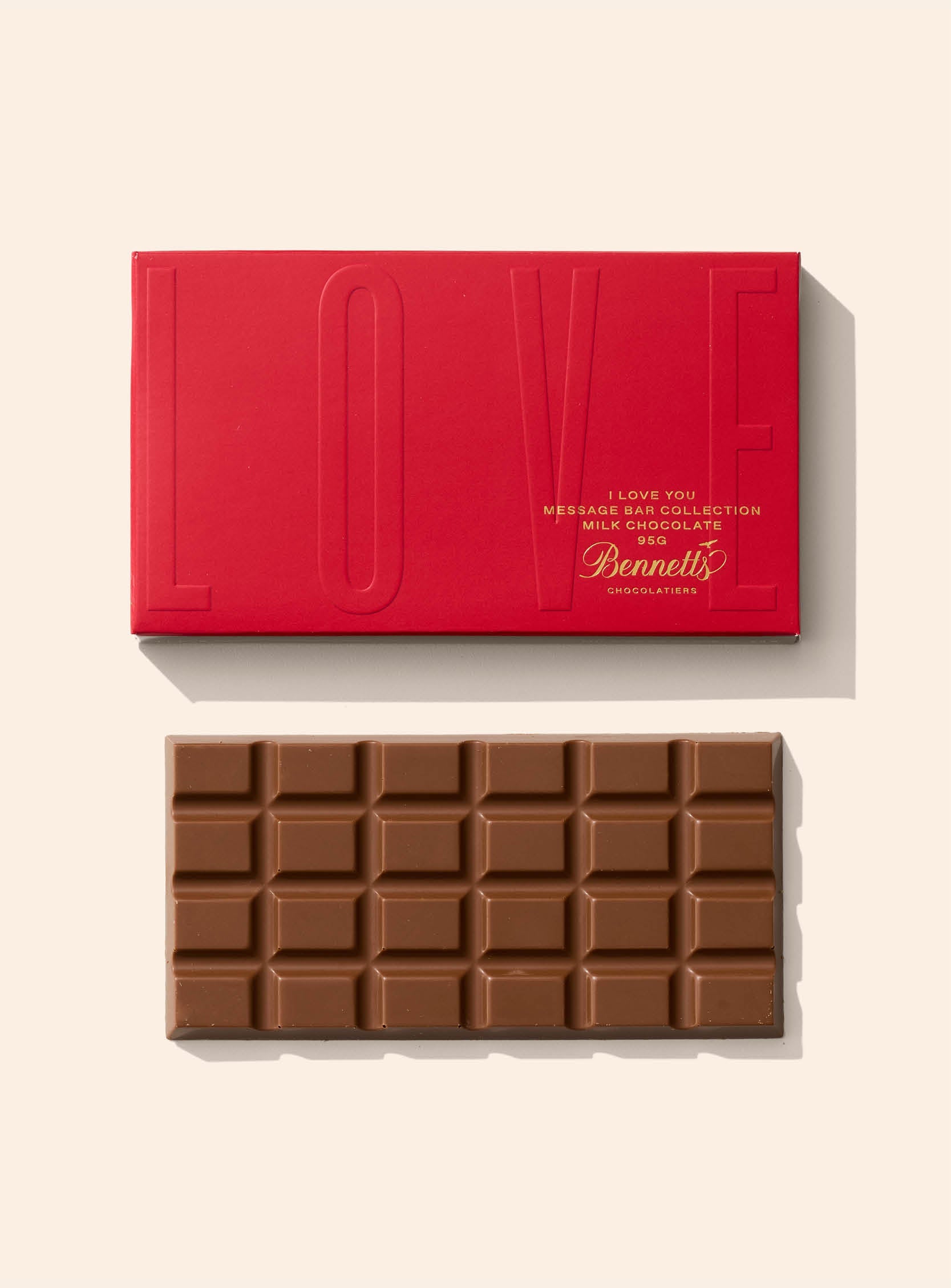 I Love You Message Bar - Milk Chocolate